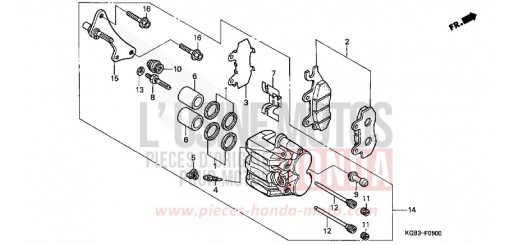 ETRIER DE FREIN AVANT VT125CY de 2000